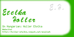 etelka holler business card